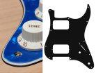 ST-332-PBU Boston  pickguard, Stallion, HH, 2 pot holes, 3-5 switch, 3 ply, pearl blue