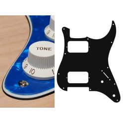   ST-332-PBU Boston  pickguard, Stallion, HH, 2 pot holes, 3-5 switch, 3 ply, pearl blue
