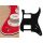 ST-332-PR Boston  pickguard, Stallion, HH, 2 pot holes, 3-5 switch, 3 ply, pearl red