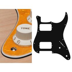   ST-332-PY Boston  pickguard, Stallion, HH, 2 pot holes, 3-5 switch, 3 ply, pearl yellow