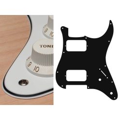   ST-332-W Boston  pickguard, Stallion, HH, 2 pot holes, 3-5 switch, 3 ply, white