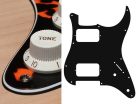 ST-332-WCO Boston  pickguard, Stallion, HH, 2 pot holes, 3-5 switch, 3 ply, wild cat orange