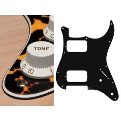   ST-332-WCY Boston  pickguard, Stallion, HH, 2 pot holes, 3-5 switch, 3 ply, wild cat yellow