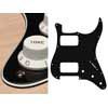 ST-333-BC Boston  pickguard, Stallion, HH, 3 pot holes, 3-5 switch, 3 ply, black and cream