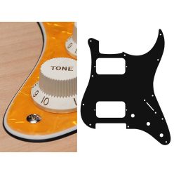   ST-333-PY Boston  pickguard, Stallion, HH, 3 pot holes, 3-5 switch, 3 ply, pearl yellow