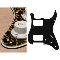   ST-333-RP Boston  pickguard, Stallion, HH, 3 pot holes, 3-5 switch, 3 ply, tiger pearl