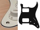 ST-333-VW Boston  pickguard, Stallion, HH, 3 pot holes, 3-5 switch, 3 ply, vintage white