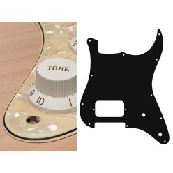   ST-344-PC Boston  pickguard, Stallion, H, 2 pot holes, 3 ply, pearl cream