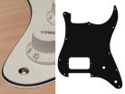 ST-344-VW Boston  pickguard, Stallion, H, 2 pot holes, 3 ply, vintage white