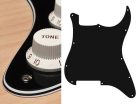 ST-400-B Boston  pickguard, Stallion, no holes (only screw holes), 4 ply, black