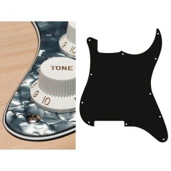   ST-400-PB Boston  pickguard, Stallion, no holes (only screw holes), 4 ply, pearl black