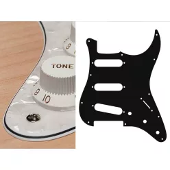   ST-413-PW Boston  pickguard, Stallion, standard, SSS, 3 pot holes, 3-5 switch, 4 ply, pearl white