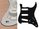 ST-413-PWW Boston  pickguard, Stallion, standard, SSS, 3 pot holes, 3-5 switch, 4 ply, pearl white webbing