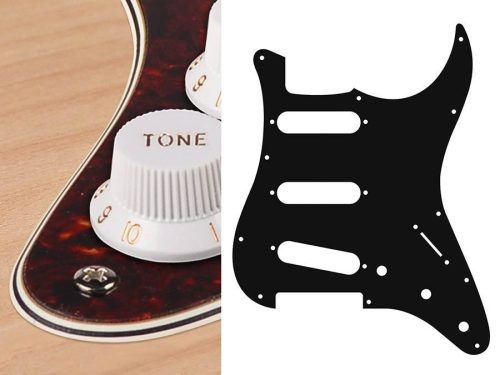 ST-413-TI Boston  pickguard, Stallion, standard, SSS, 3 pot holes, 3-5 switch, 4 ply, tortoise intense