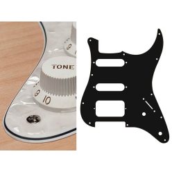   ST-422-PW Boston  pickguard, Stallion, SSH, 2 pot holes, 3-5 switch, 4 ply, pearl white