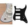 ST-422-PWW Boston  pickguard, Stallion, SSH, 2 pot holes, 3-5 switch, 4 ply, pearl white webbing