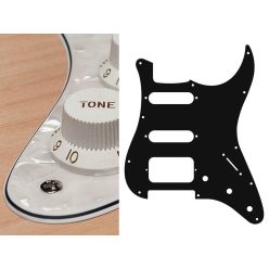   ST-423-PW Boston  pickguard, Stallion, SSH, 3 pot holes, 3-5 switch, 4 ply, pearl white