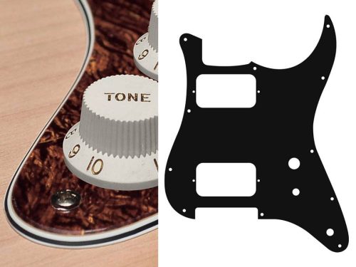 ST-431-TBP Boston  pickguard, Stallion, HH, 2 pot holes, toggle switch, 4 ply, tortoise brown pearl