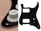 ST-431-TD Boston  pickguard, Stallion, HH, 2 pot holes, toggle switch, 4 ply, tortoise dark