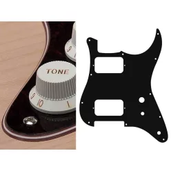   ST-431-TD Boston  pickguard, Stallion, HH, 2 pot holes, toggle switch, 4 ply, tortoise dark