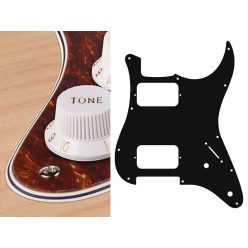   ST-432-T Boston  pickguard, Stallion, HH, 2 pot holes, 3-5 switch, 4 ply, tortoise