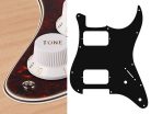 ST-432-TI Boston  pickguard, Stallion, HH, 2 pot holes, 3-5 switch, 4 ply, tortoise intense