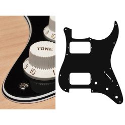   ST-433-B Boston  pickguard, Stallion, HH, 3 pot holes, 3-5 switch, 4 ply, black