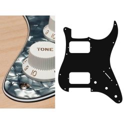   ST-433-PB Boston  pickguard, Stallion, HH, 3 pot holes, 3-5 switch, 4 ply, pearl black