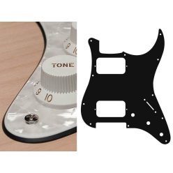   ST-433-PW Boston  pickguard, Stallion, HH, 3 pot holes, 3-5 switch, 4 ply, pearl white