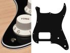 ST-444-B Boston  pickguard, Stallion, H, 2 pot holes, 4 ply, black