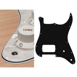   ST-444-PW Boston  pickguard, Stallion, H, 2 pot holes, 4 ply, pearl white