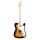 STL/H/3TS SX  ASH Series thinline Teaser style electric guitar, American swamp ash, maple fb, 3 tone sunburst