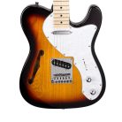 STL/H/3TS SX  ASH Series thinline Teaser style electric guitar, American swamp ash, maple fb, 3 tone sunburst