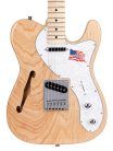 STL/H/NA SX  ASH Series thinline Teaser style electric guitar, American swamp ash, maple fb, natural