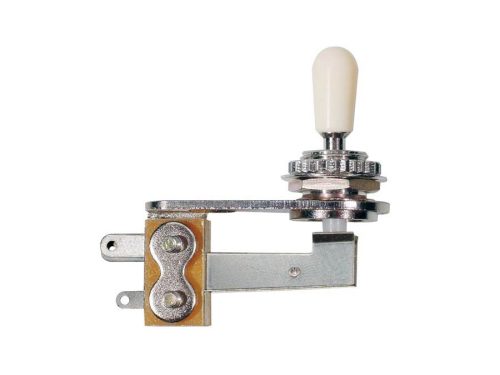 SW-10 Boston  toggle switch 3-way, angled model, chrome, with ivory plate and cap