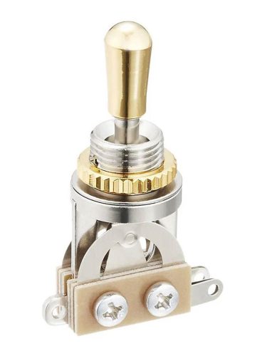 SW-20-GP Boston  toggle switch 3-way, made in Japan, gold switch tip and nut, nickel contacts