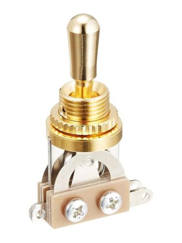 SW-20-GP2 Boston  toggle switch 3-way, made in Japan, gold plated hardware and parts, nickel contacts