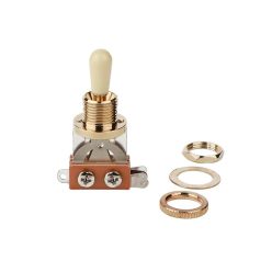   SW-23-GI Boston  toggle switch 3-way, open, gold lacquer, ivory cap