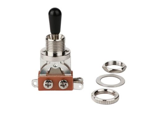 SW-23-NB Boston  toggle switch 3-way, open, black cap, nickel