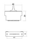 SW-43-W Boston  lever switch 3-way, closed model, 1 5/8 inch spacing, switch cap sold separately