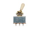 SW-5-GI Boston  toggle switch 3-way, block shape, ivory knob, gold