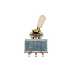   SW-5-GI Boston  toggle switch 3-way, block shape, ivory knob, gold