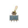 SW-5-GI Boston  toggle switch 3-way, block shape, ivory knob, gold