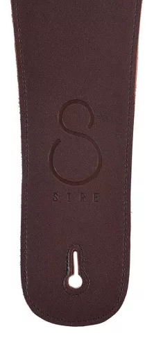 SWS1/BR Sire Basses  premium leather bass guitar strap 90mm wide, brown