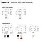 SXB510V Gotoh  machine heads for guitar, 3xL+3xR, ratio 1:15, butterbean cream button, gold