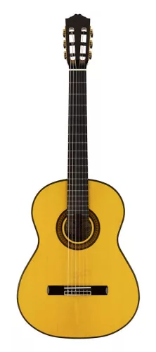 Sevillana B/Y Salvador Cortez All Solid Performer Series flamenco guitar Blanca Amber, Engelmann spruce top, cypress b&s, fan bracing,  deluxe gigbag