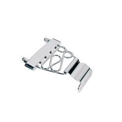   T-12-C Boston  tailpiece for semi acoustic bass guitar, with 2 curls, chrome