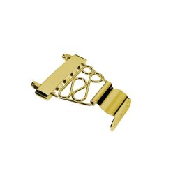   T-12-G Boston  tailpiece for semi acoustic bass guitar, with 2 curls, gold