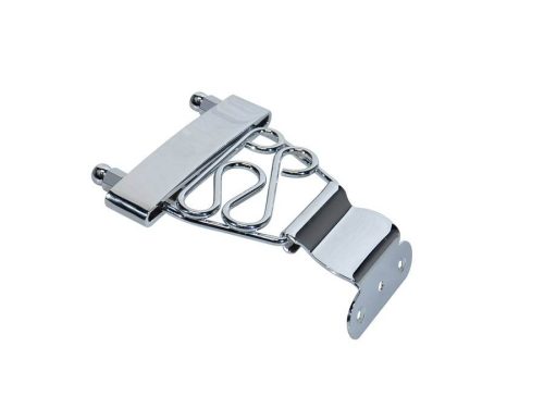 T-13-C Boston  tailpiece for semi acoustic guitar, with 2 curls, chrome