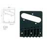 T-64-B Boston  bridge-tailpiece, Teaser, grooved saddles, flat plate, strings-in-bridge or through-body, black